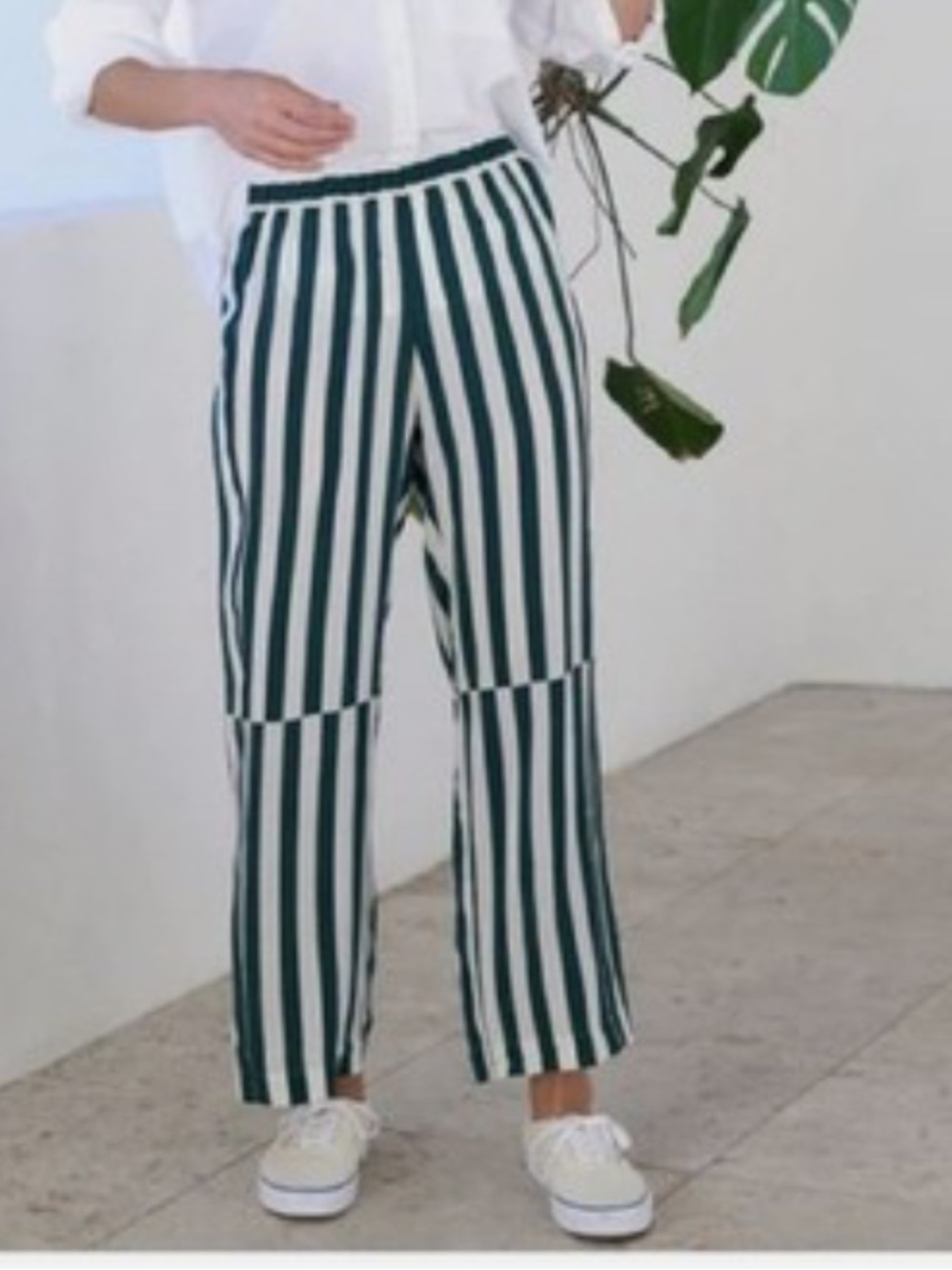 New AYR The Flow State Green Stripe Pants